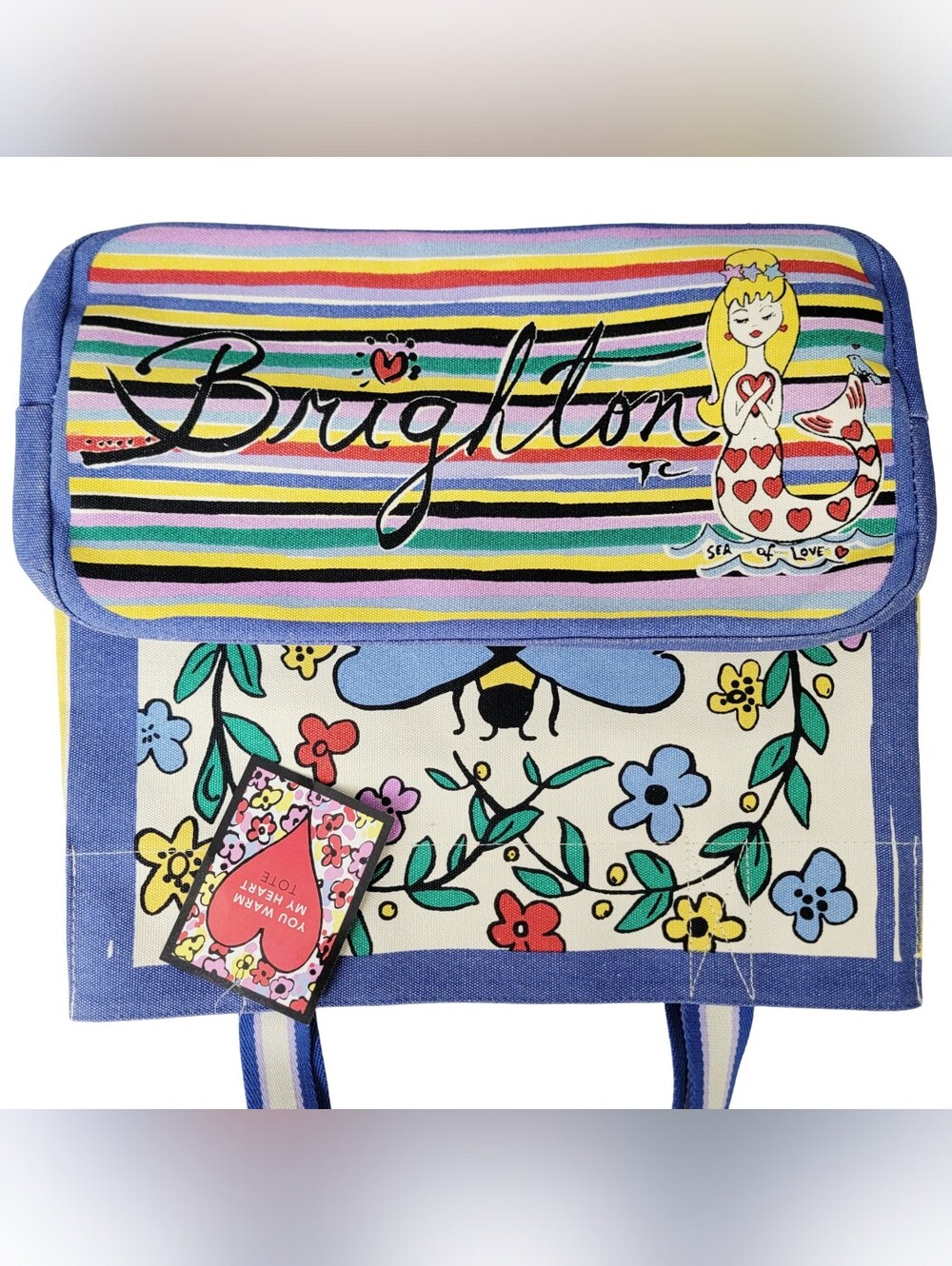 Brighton You Warm My Heart Canvas Tote NWT - Picture 3 of 6